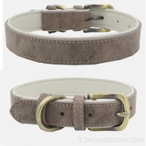 Collier de chien de luxe en super fibre classique à chaud